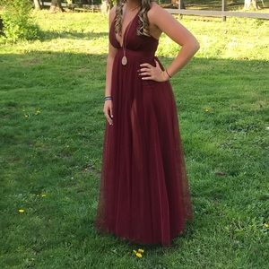 Burgundy Prom Dress💃🏻